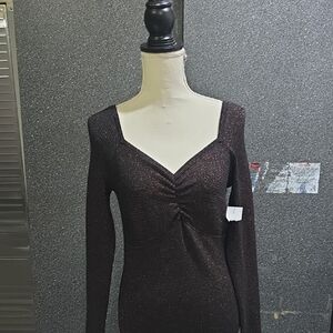 Sofia by Sofia Vergara Shimmering Black Top